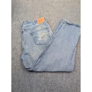 Levis Jeans Mens 45x32‎ Blue Relaxed Fit Straight Stained Workwear Denim Pants